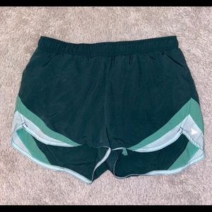 teal athletic shorts